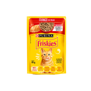 Ração Úmida Purina Friskies Sachê Gatos Sabor Frango 85g