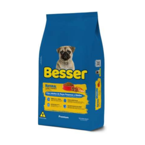 Ração Besser Natural Premium Cães Adultos de Raças Pequenas e Médias Carne e Frango 10,1Kg