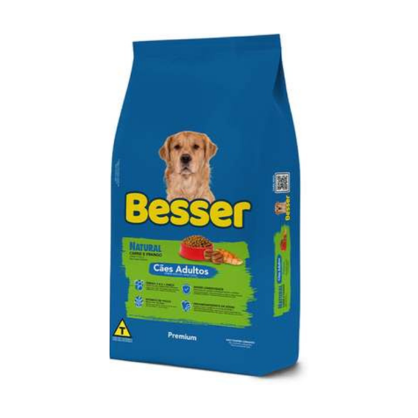 Ração Besser Natural Premium Cães Adultos Carne e Frango 10,1Kg